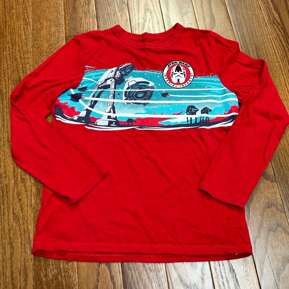 *CLEARANCE* GAP Star Wars Imperial Infant Red Kids Long Sleeve Tee - size L